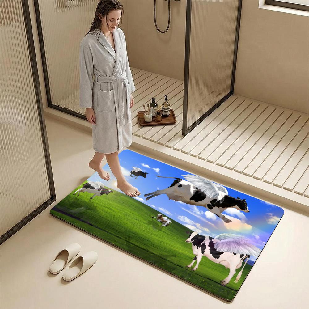 Коврик для ванной KWaii с абст – обзор и цена Cow Mat Rubber